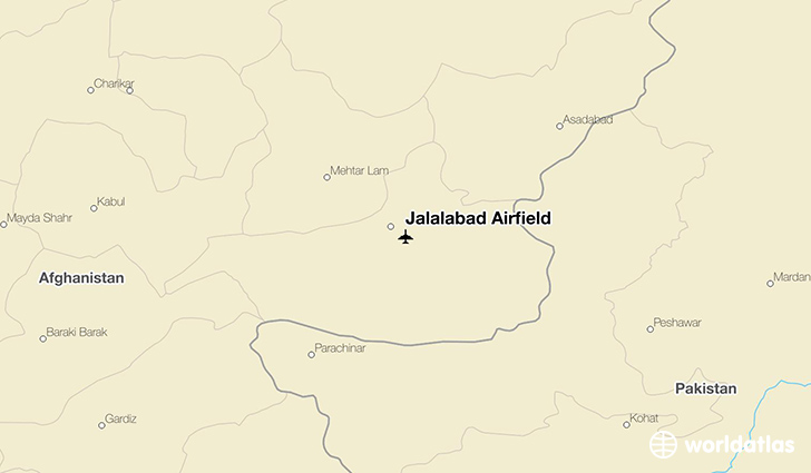 Jalālābād Airfield location on a map