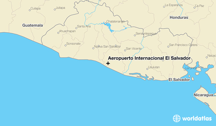 Aeropuerto Internacional El Salvador location on a map