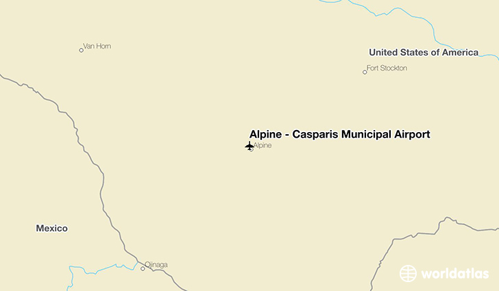 Alpine – Casparis Municipal Airport location on a map