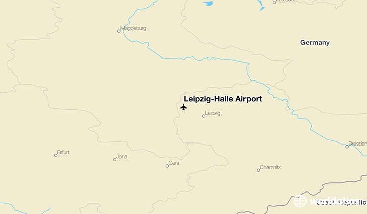 Leipzig-Halle Airport location on a map
