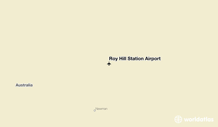 Roy Hill Station Airport location on a map