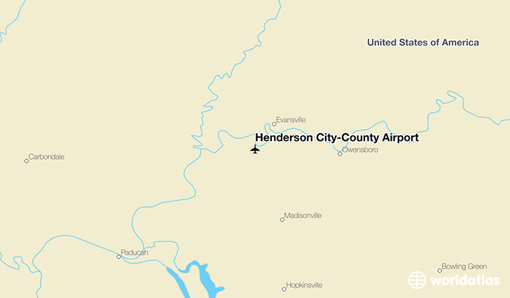 Henderson City-County Airport location on a map