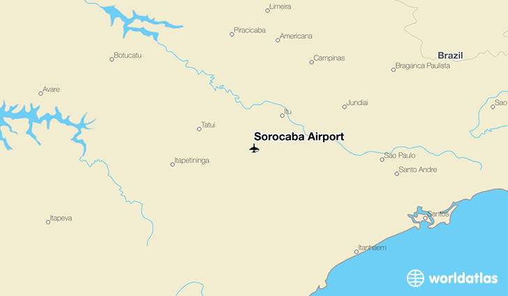 Sorocaba Airport location on a map