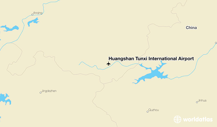 Huangshan Tunxi International Airport location on a map