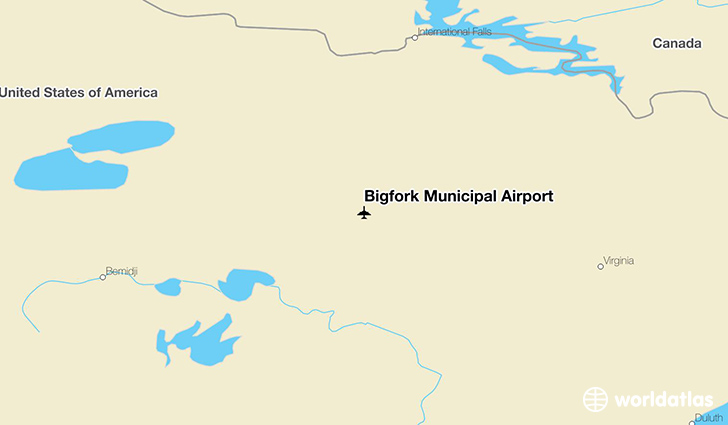 Bigfork Municipal Airport location on a map