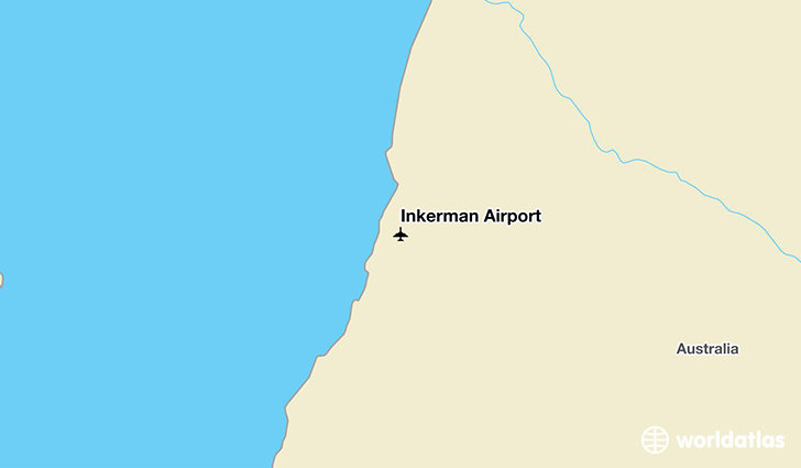 Inkerman Airport location on a map