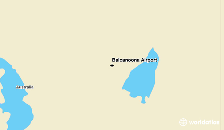 Balcanoona Airport location on a map