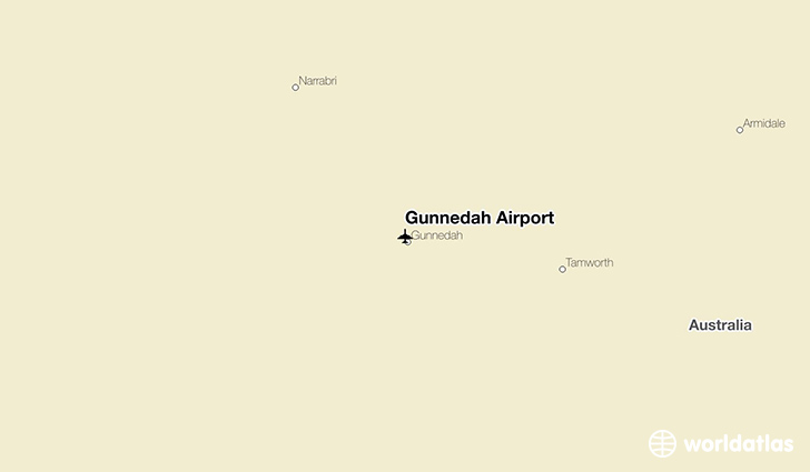 Gunnedah Airport location on a map