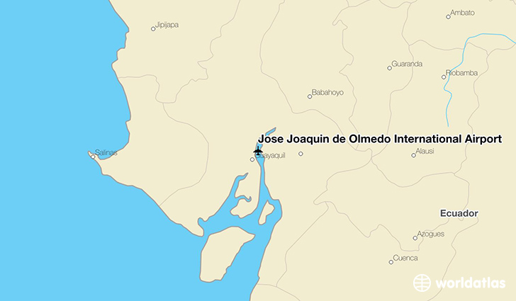José Joaquín de Olmedo International Airport location on a map