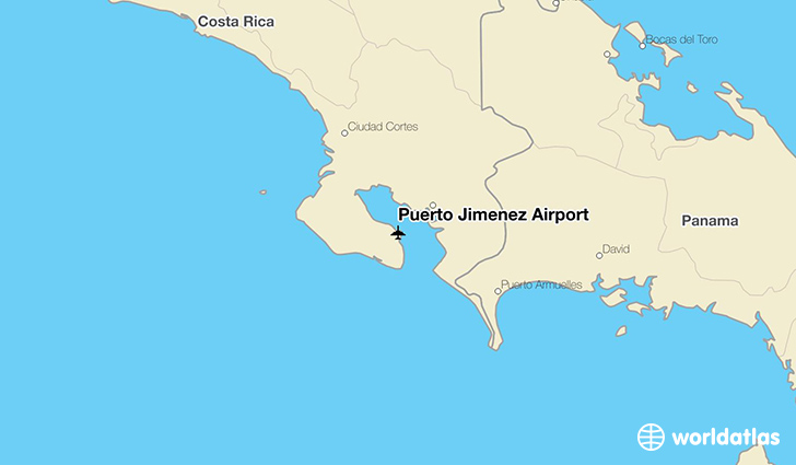 Puerto Jimenez Airport location on a map
