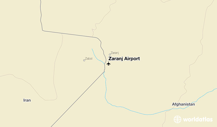 Zaranj Airport location on a map