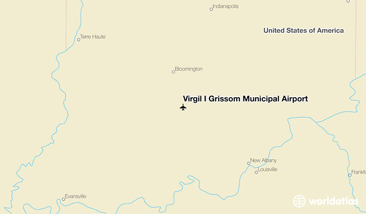 Virgil I Grissom Municipal Airport location on a map