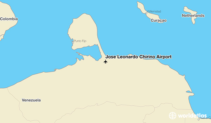 José Leonardo Chirino Airport location on a map