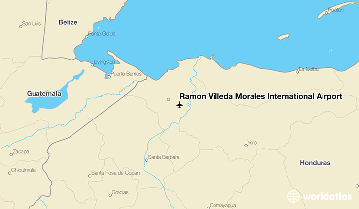 Ramón Villeda Morales International Airport location on a map