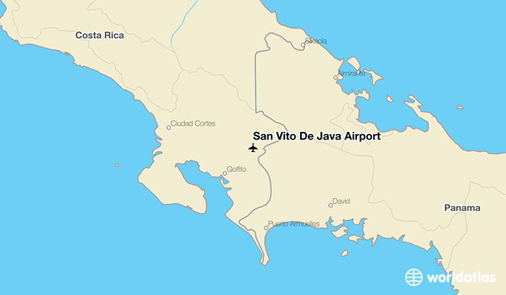 San Vito De Java Airport location on a map