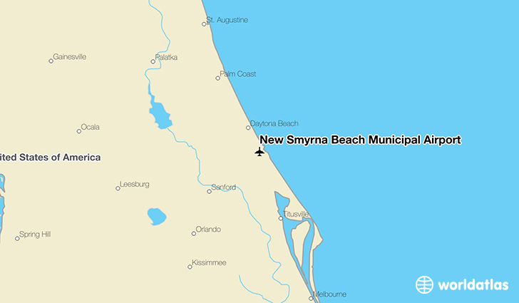 New Smyrna Beach Municipal Airport location on a map