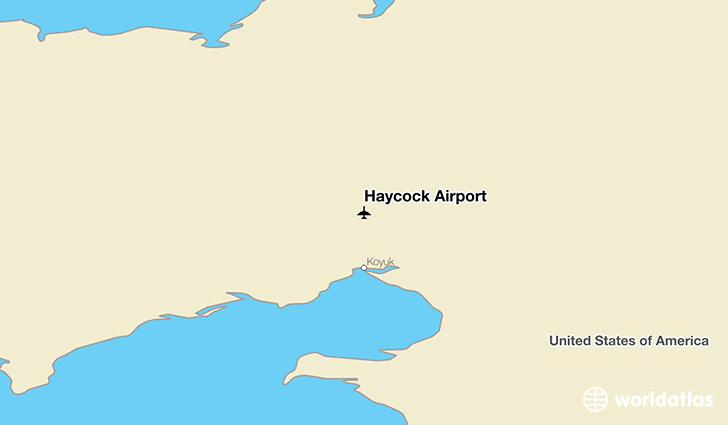 Haycock Airport location on a map