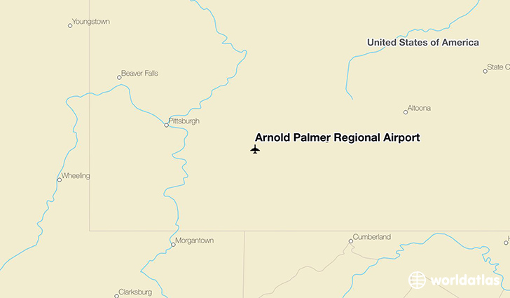 Arnold Palmer Regional Airport location on a map