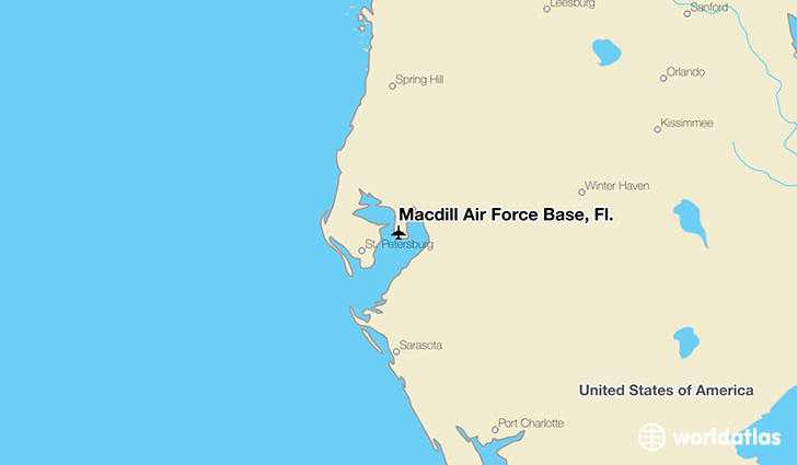 Macdill Air Force Base, Fl. location on a map