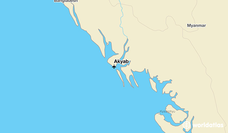 Akyab location on a map