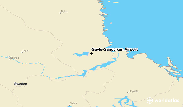Gavle-Sandviken Airport location on a map