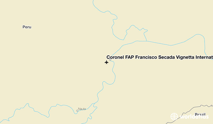 Coronel FAP Francisco Secada Vignetta International Airport location on a map