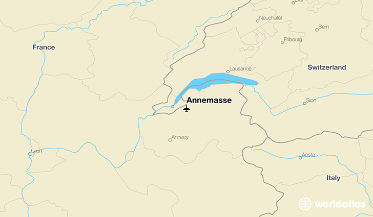 Annemasse location on a map
