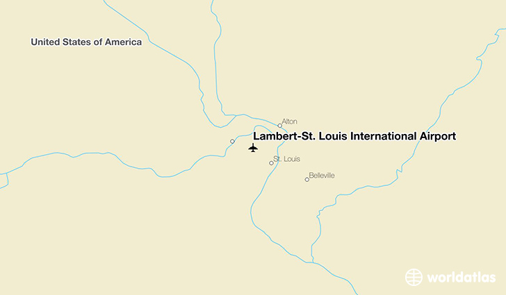 Lambert–St. Louis International Airport location on a map