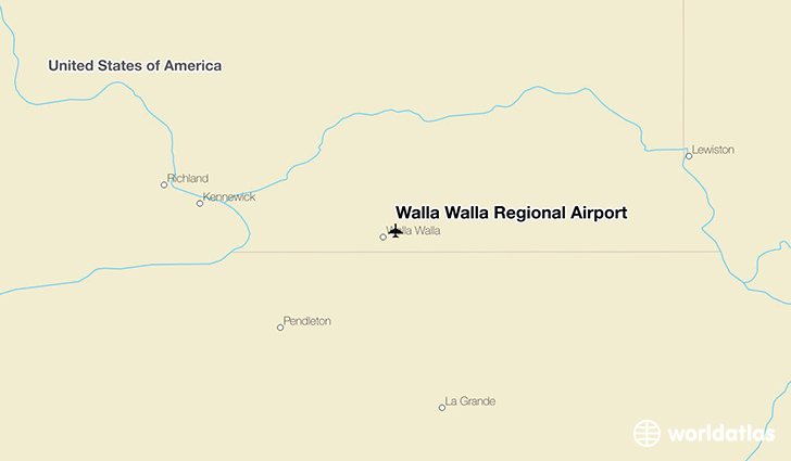 Walla Walla Regional Airport location on a map