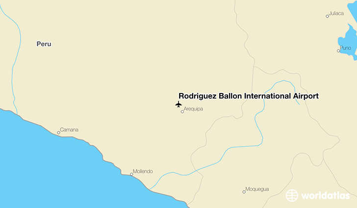 Rodríguez Ballón International Airport location on a map