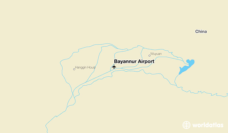 Bayannur Airport location on a map