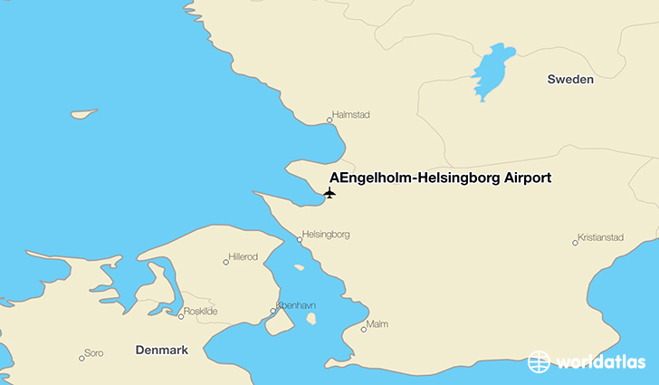 Ängelholm-Helsingborg Airport location on a map