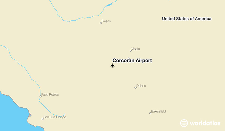 Corcoran Airport location on a map