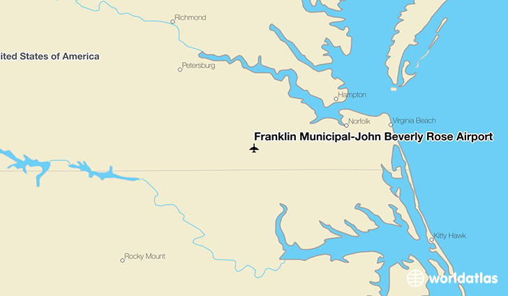 Franklin Municipal-John Beverly Rose Airport location on a map