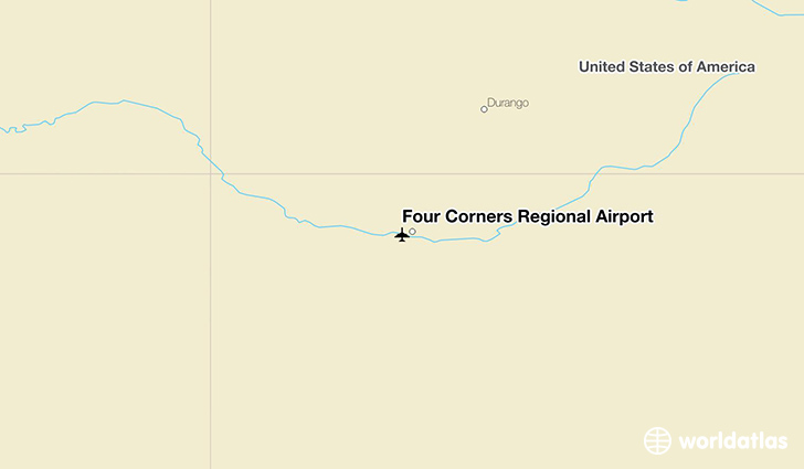 Four Corners Regional Airport location on a map