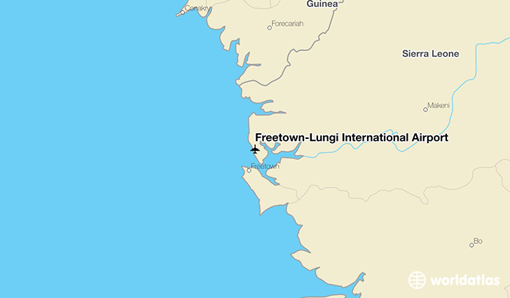 Freetown-Lungi International Airport location on a map