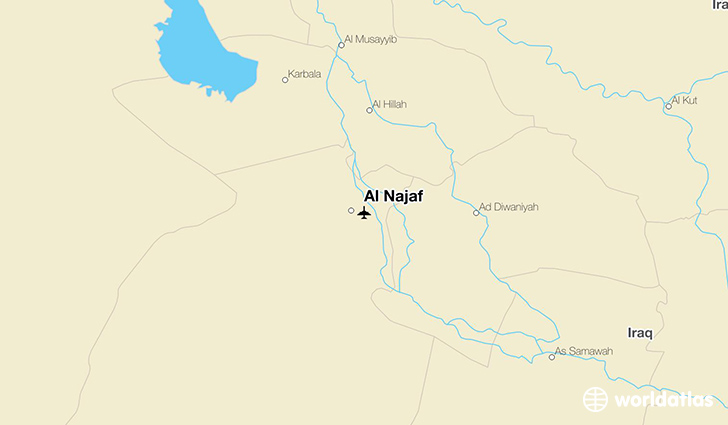 Al Najaf location on a map