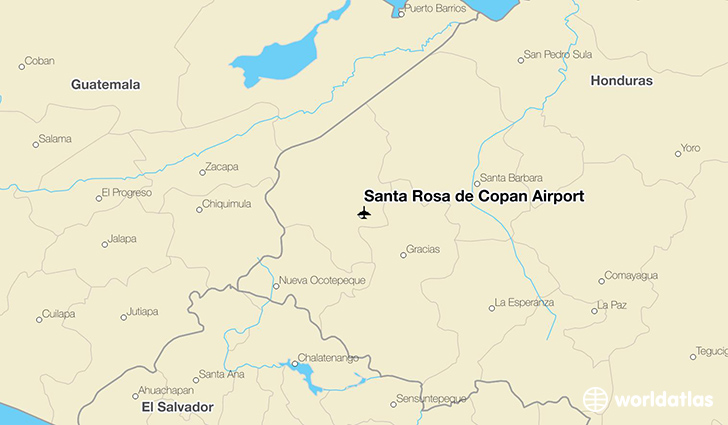 Santa Rosa de Copan Airport location on a map