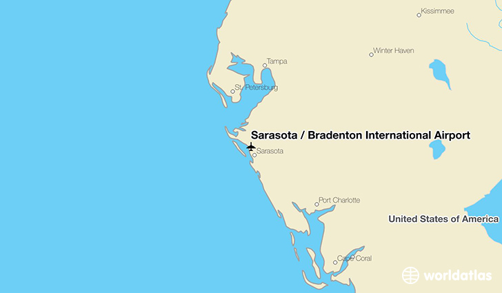 Sarasota / Bradenton International Airport location on a map