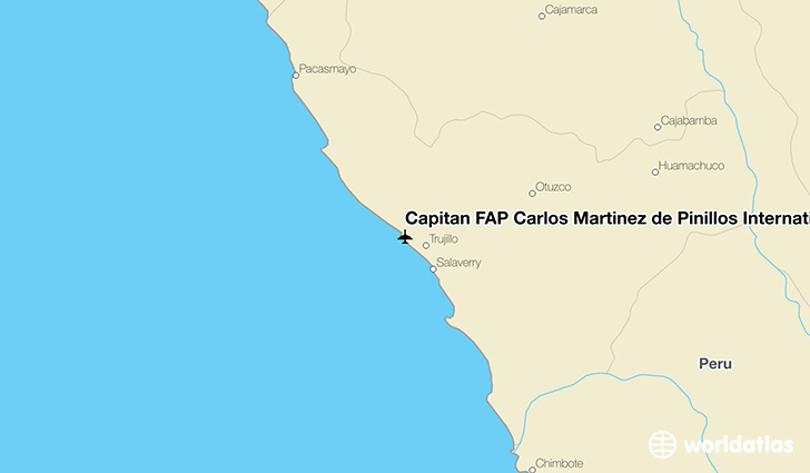 Capitán FAP Carlos Martínez de Pinillos International Airport location on a map