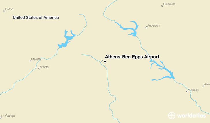 Athens-Ben Epps Airport location on a map