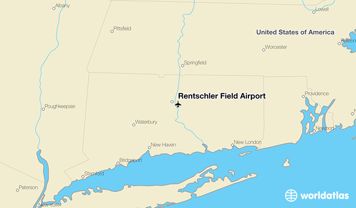 Rentschler Field Airport location on a map