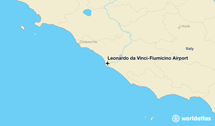Leonardo da Vinci–Fiumicino Airport location on a map