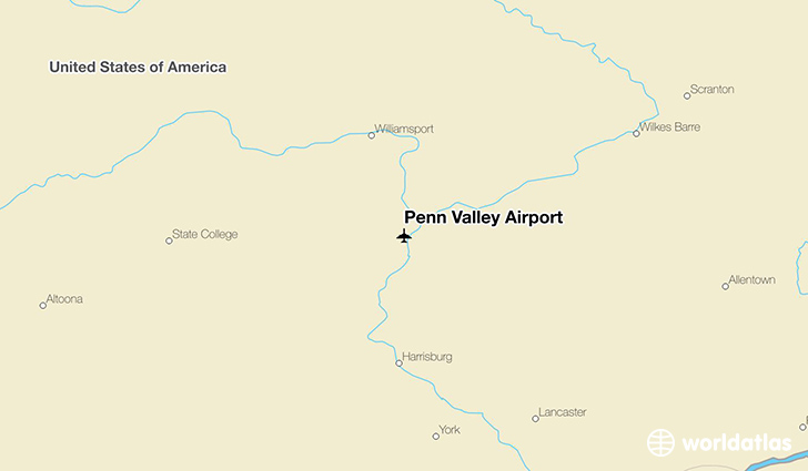 Penn Valley Airport location on a map