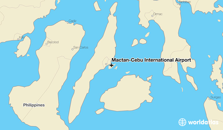 Mactan-Cebu International Airport location on a map