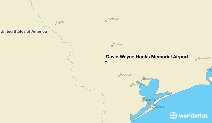 David Wayne Hooks Memorial Airport location on a map