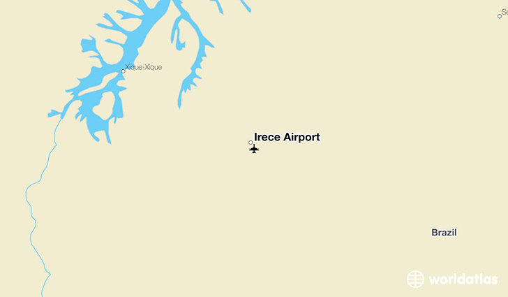 Irecê Airport location on a map