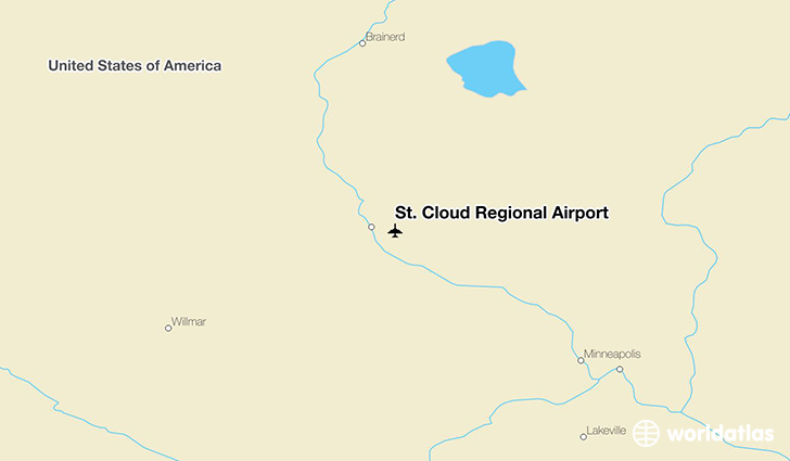 St. Cloud Regional Airport location on a map