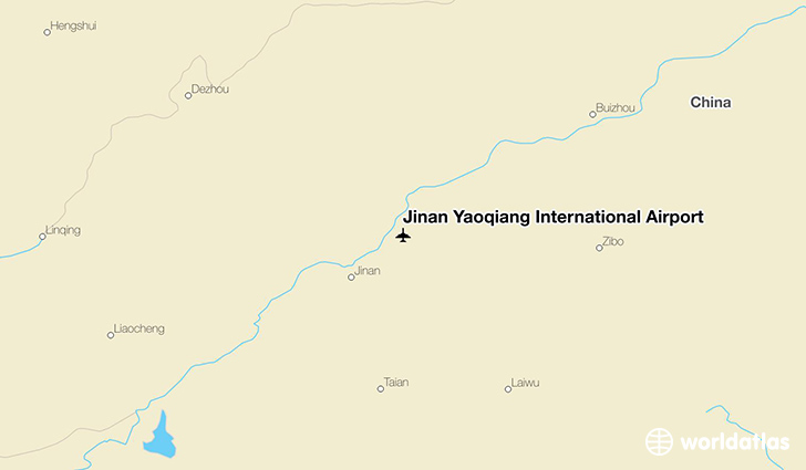 Jinan Yaoqiang International Airport location on a map