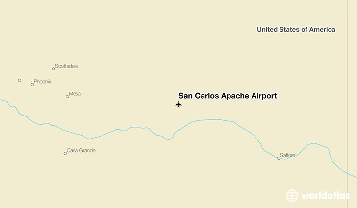 San Carlos Apache Airport location on a map